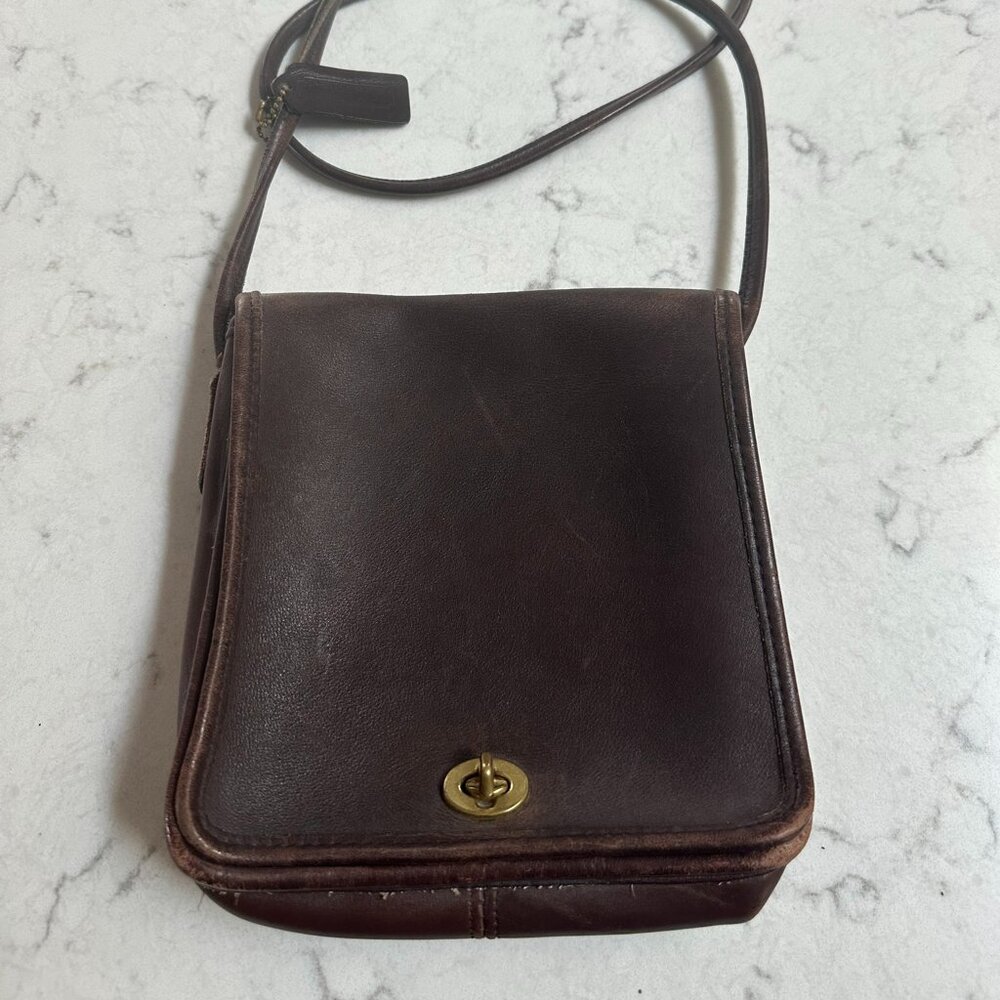 Vintage Coach Compact Pouch #9620 in Mahogany